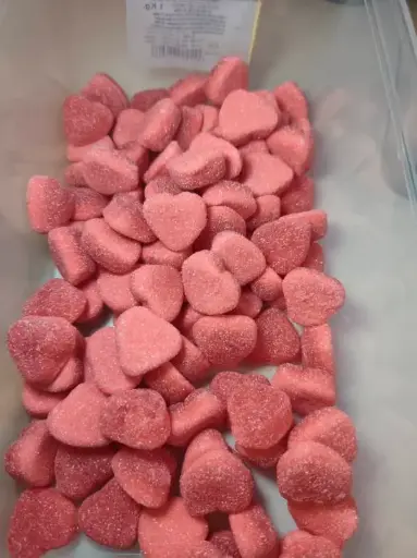 Coeur fraise fourrée 100g